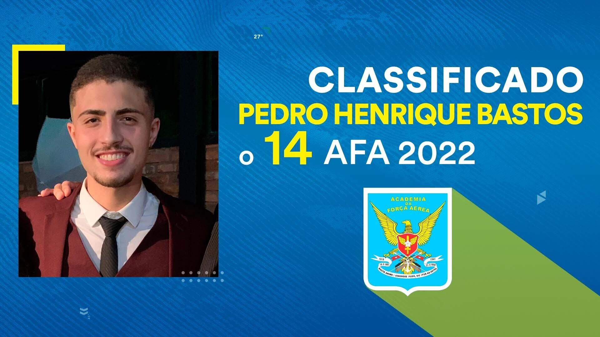 Pedro Henrique Bastos Santos: conheça o aprovado da AFA 2022
