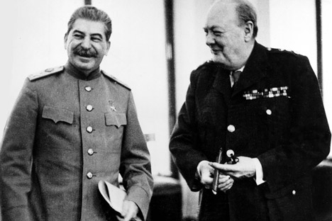 Churchill e Stalin no dia da vitória