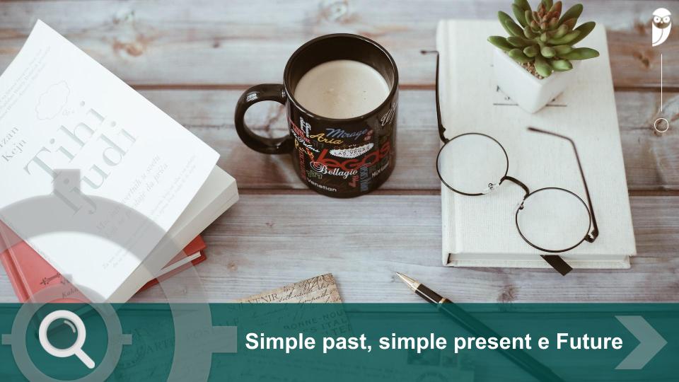 Tempos verbais: simple present, simple past e future