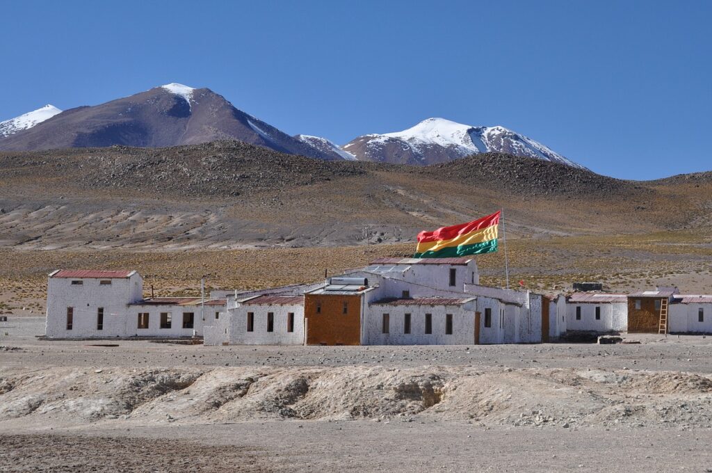 Cordilheira dos andes na Bolívia